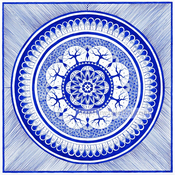 Atelier d’artiste - Galerie Delphine Thieffry - Mandalas du monde et art de la géométrie - photo 2