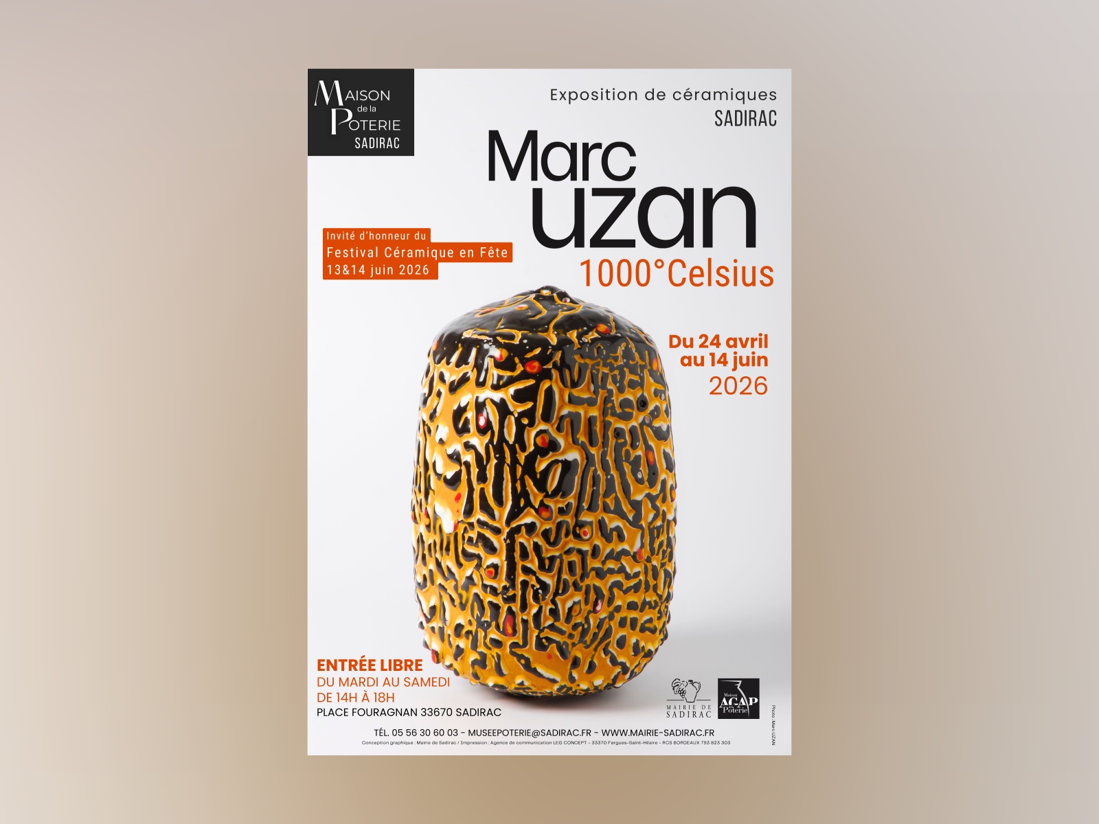 Exposition de céramiques : "1000°Celsius" par Marc Uzan