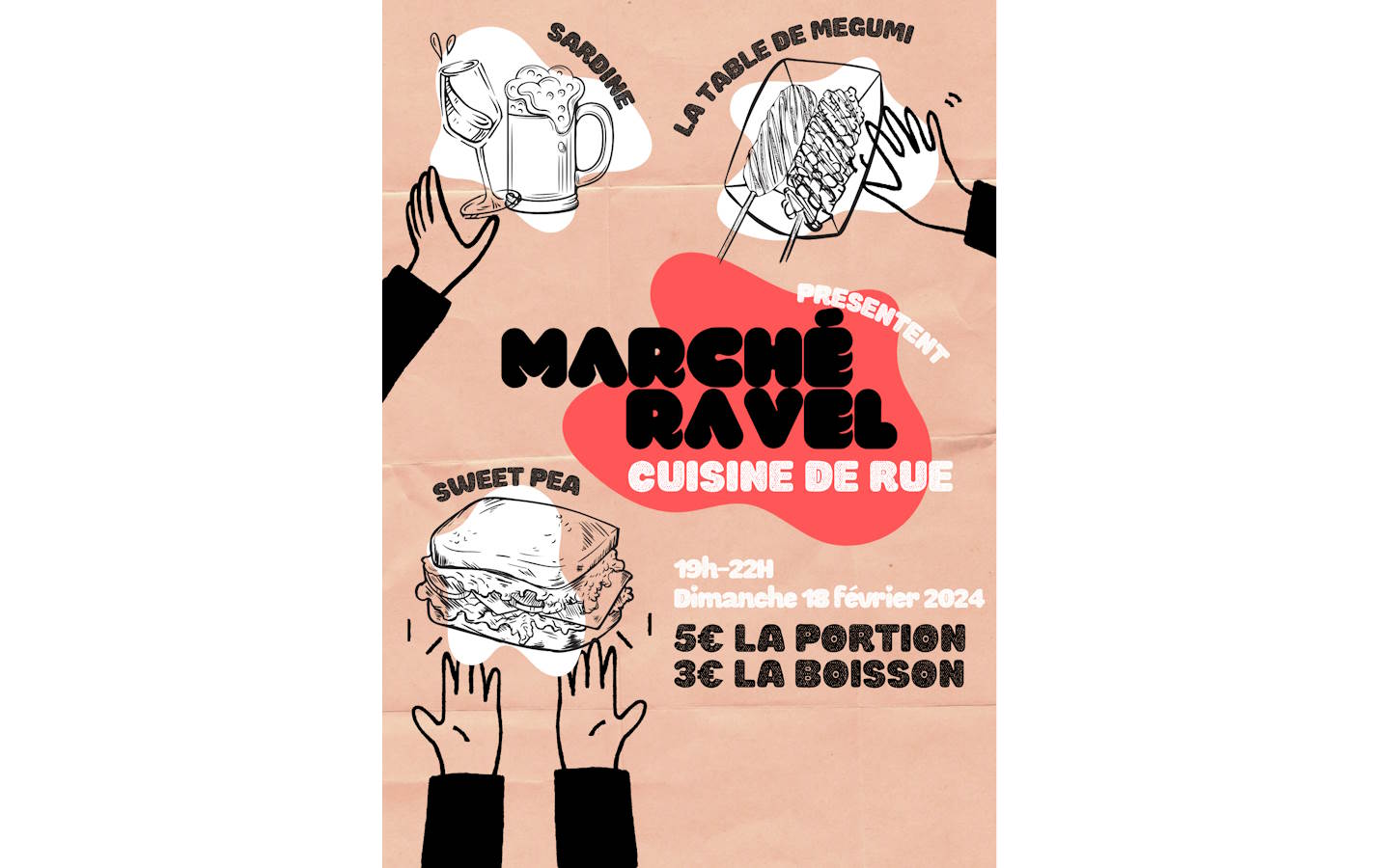 Marché Ravel : cuisine de rue en CIBOURE (64) | Eventos