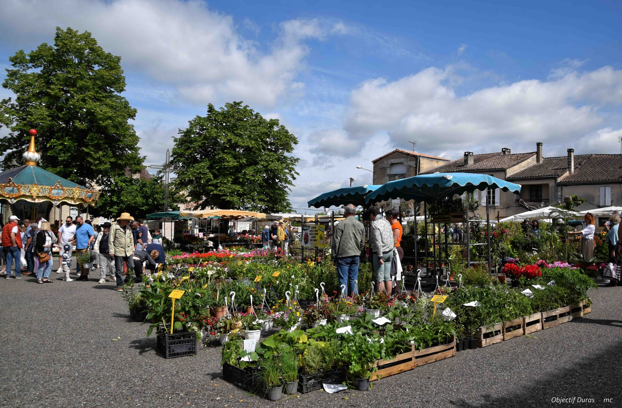 Marché aux fleurs, vide-greniers et artisanat, Duras