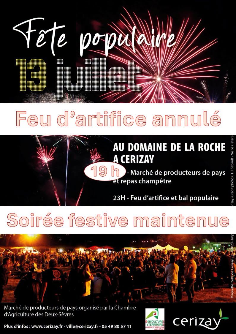 Fête populaire et Marché des Producteurs de Pays - FEU D'ARTIFICE ANNULÉ