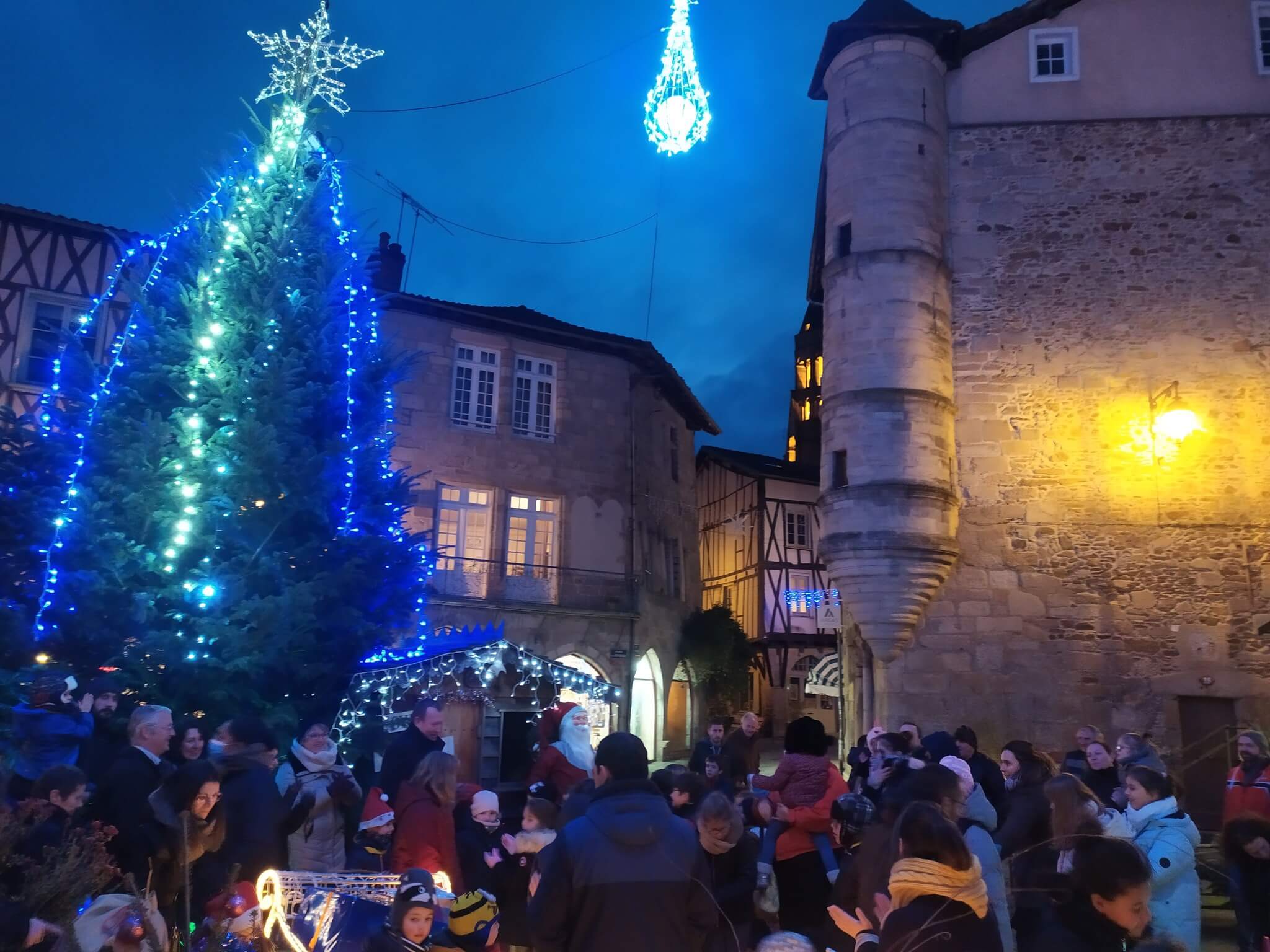 Feu d'artifice au marché de Noël