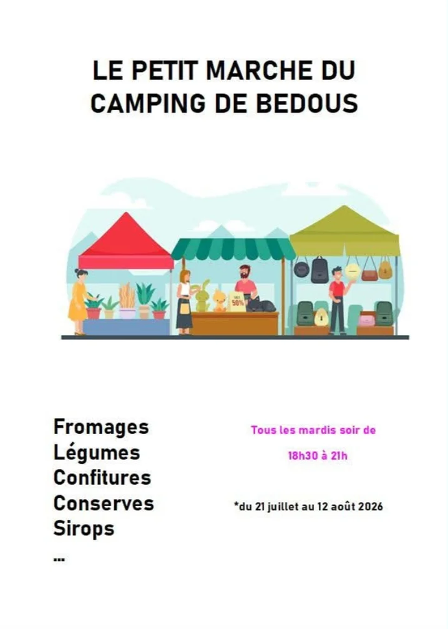 Le petit marché du camping de Bedous