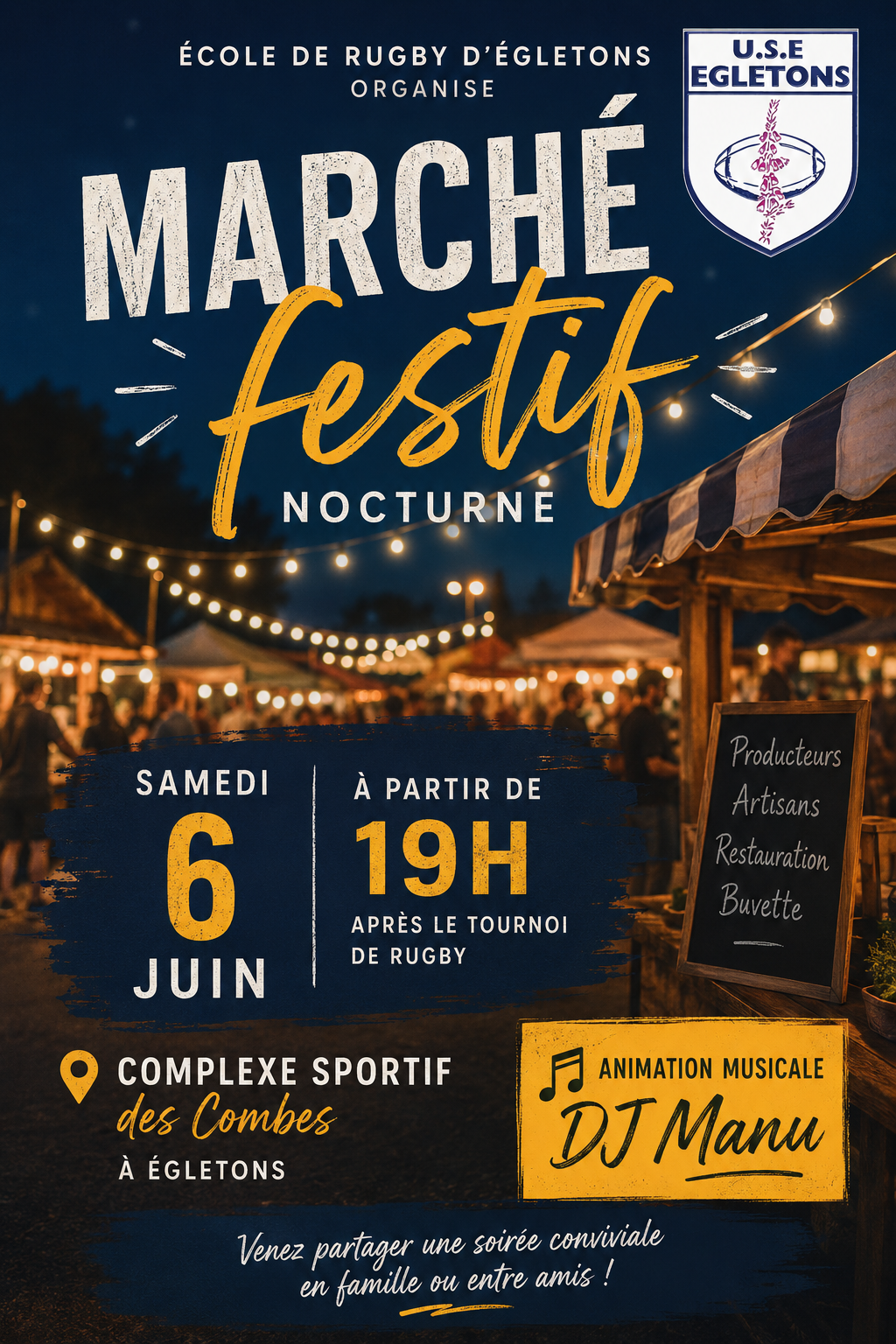 Marché festif nocturne — visuel événement