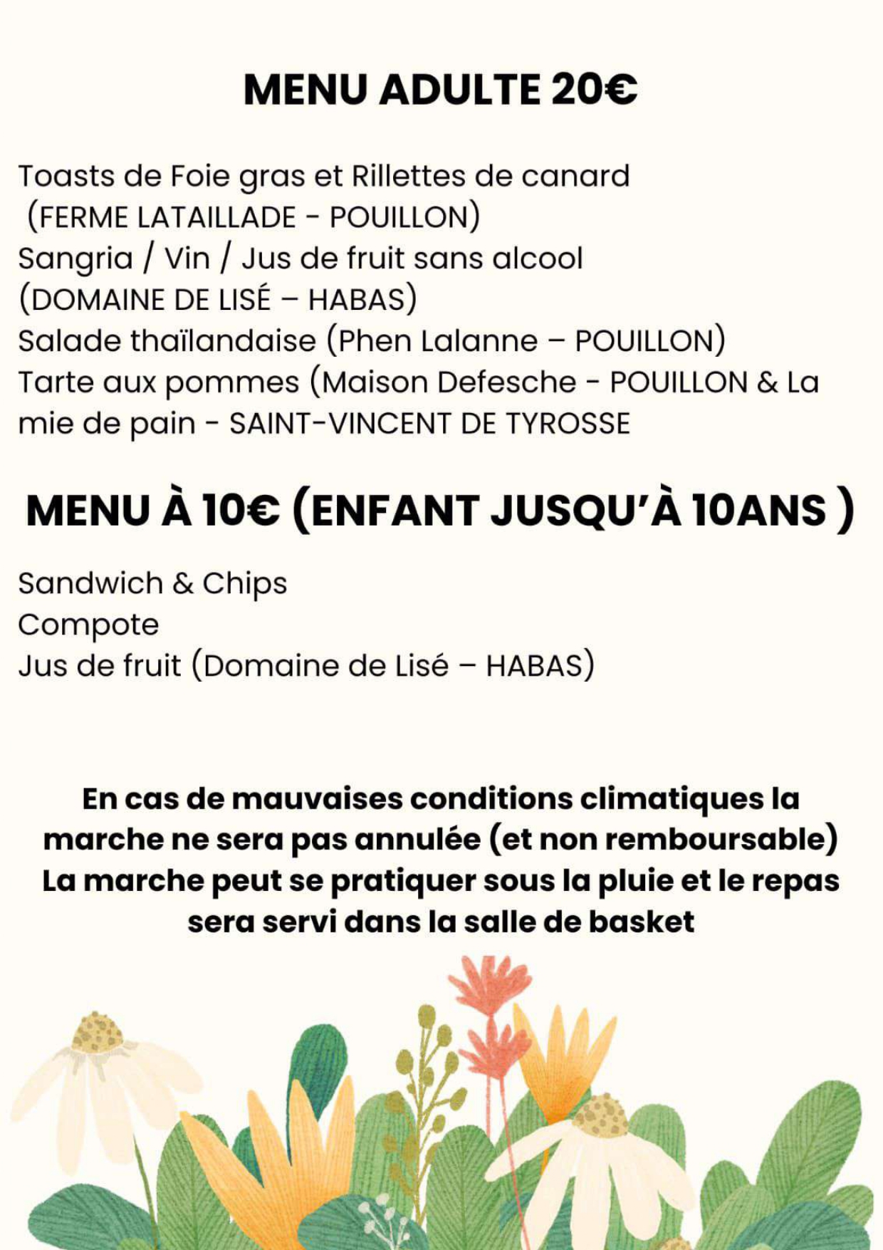 Marche Gourmande, Misson