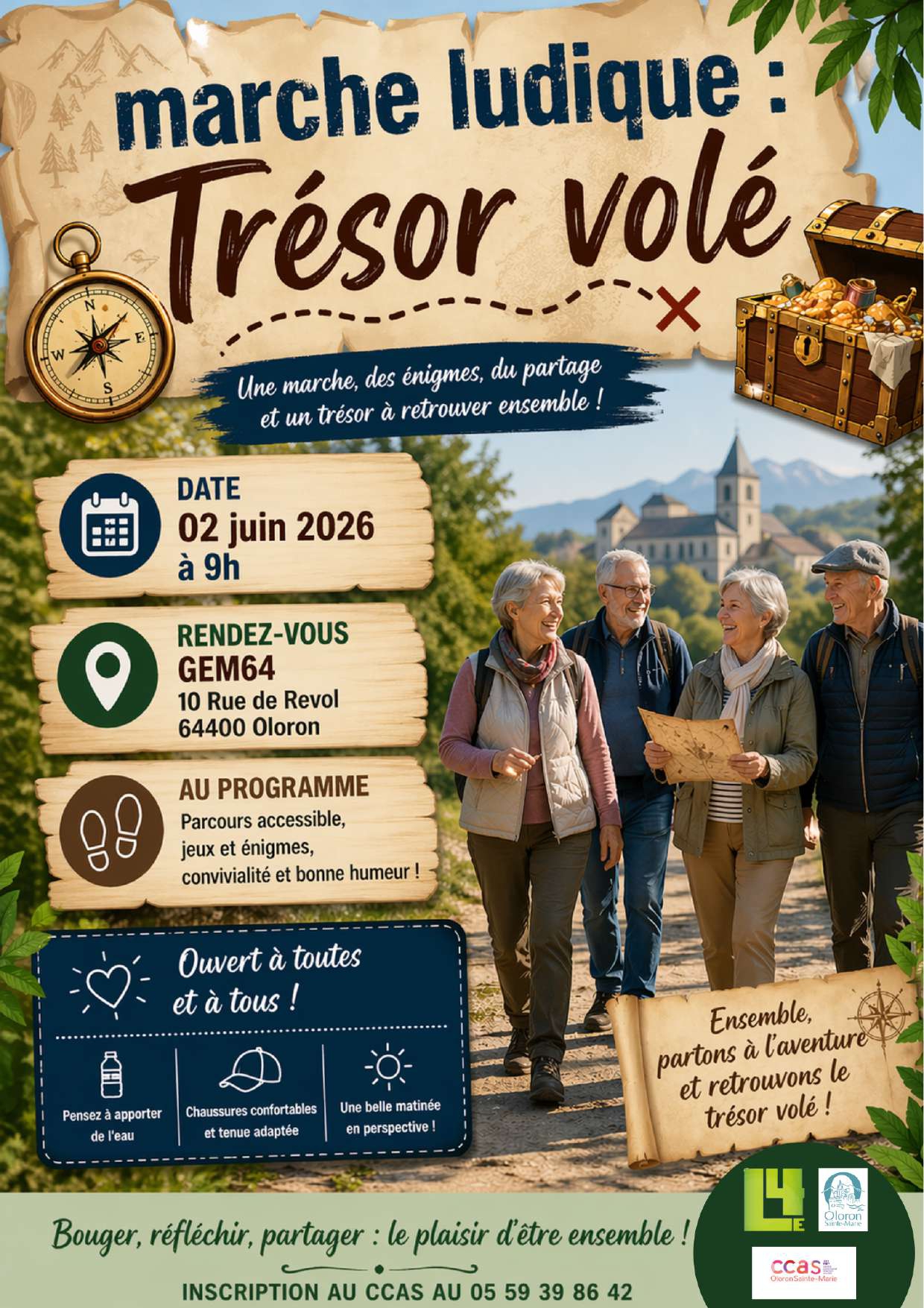 Marche ludique "Trésor Volé" — visuel événement