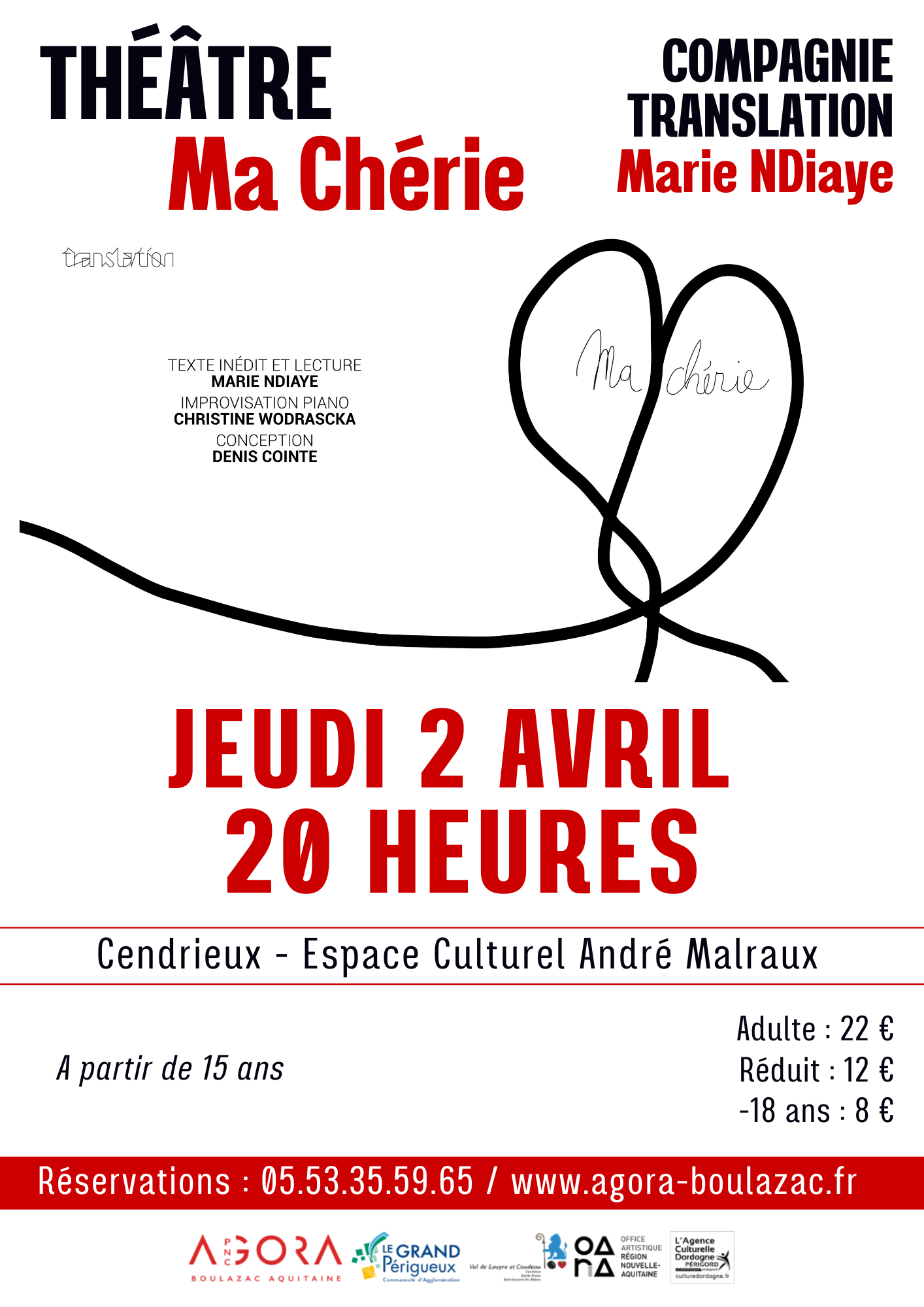 Agora Pôle National Cirque - Ma chérie / Compagnie Translation - Marie NDiaye