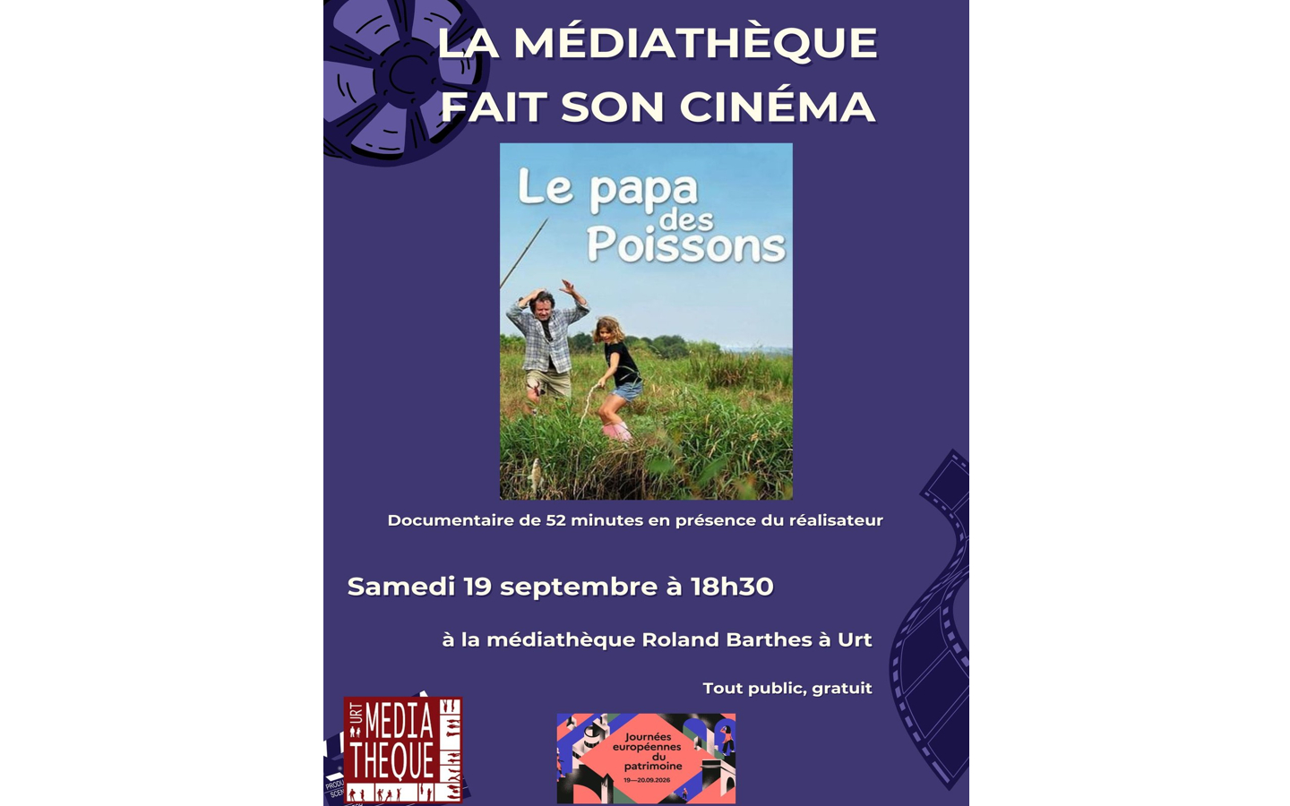 Projection du film : "Le papa des poissons"