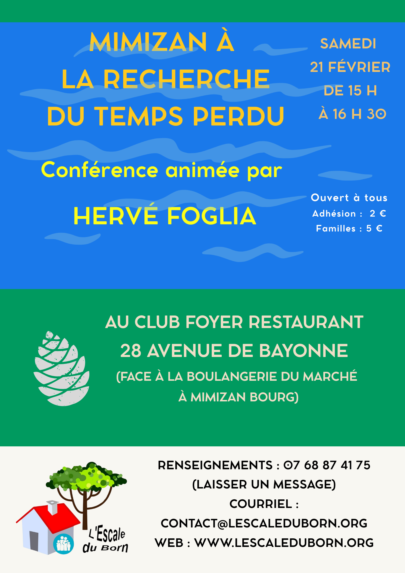 Conférence Mimizan à la recherche du temps perdu