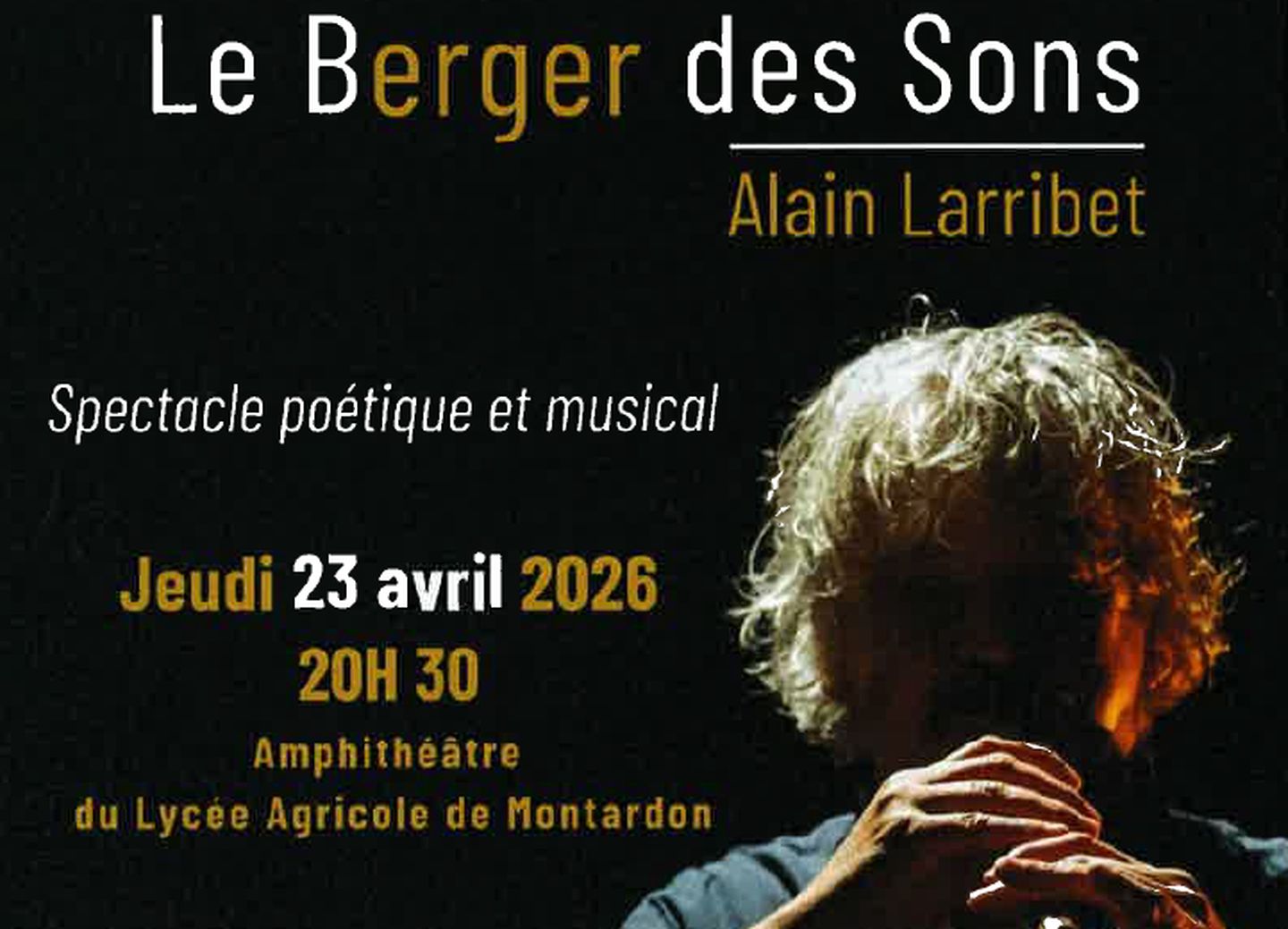 Spectacle "Le Berger des Sons" — visuel événement