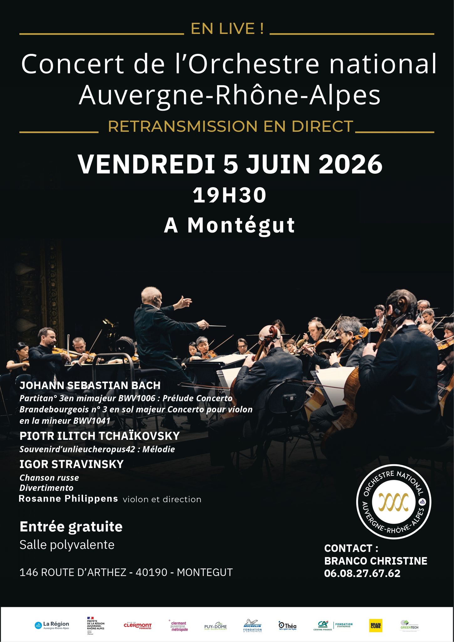 Retransmission concert : Orchestre National Auvergne Rhône Alpes