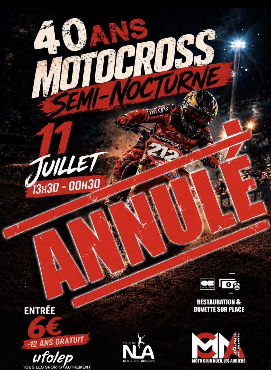 Motocross semi-nocturne - ANNULÉ