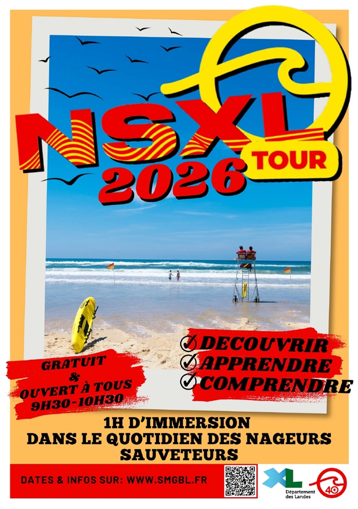 NSXL tour : 1 heure d'immersion dans le quotidien des nageurs sauveteurs — visuel événement