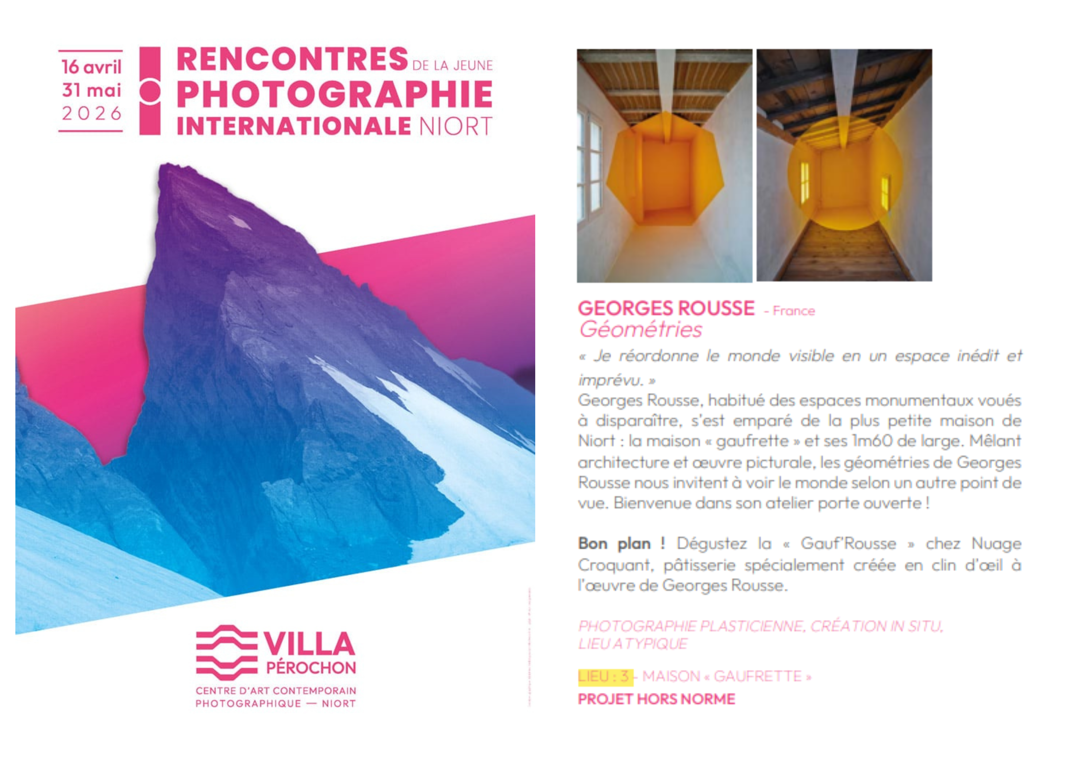 Rencontres de la jeune photographie internationale "Géométries" à Niort