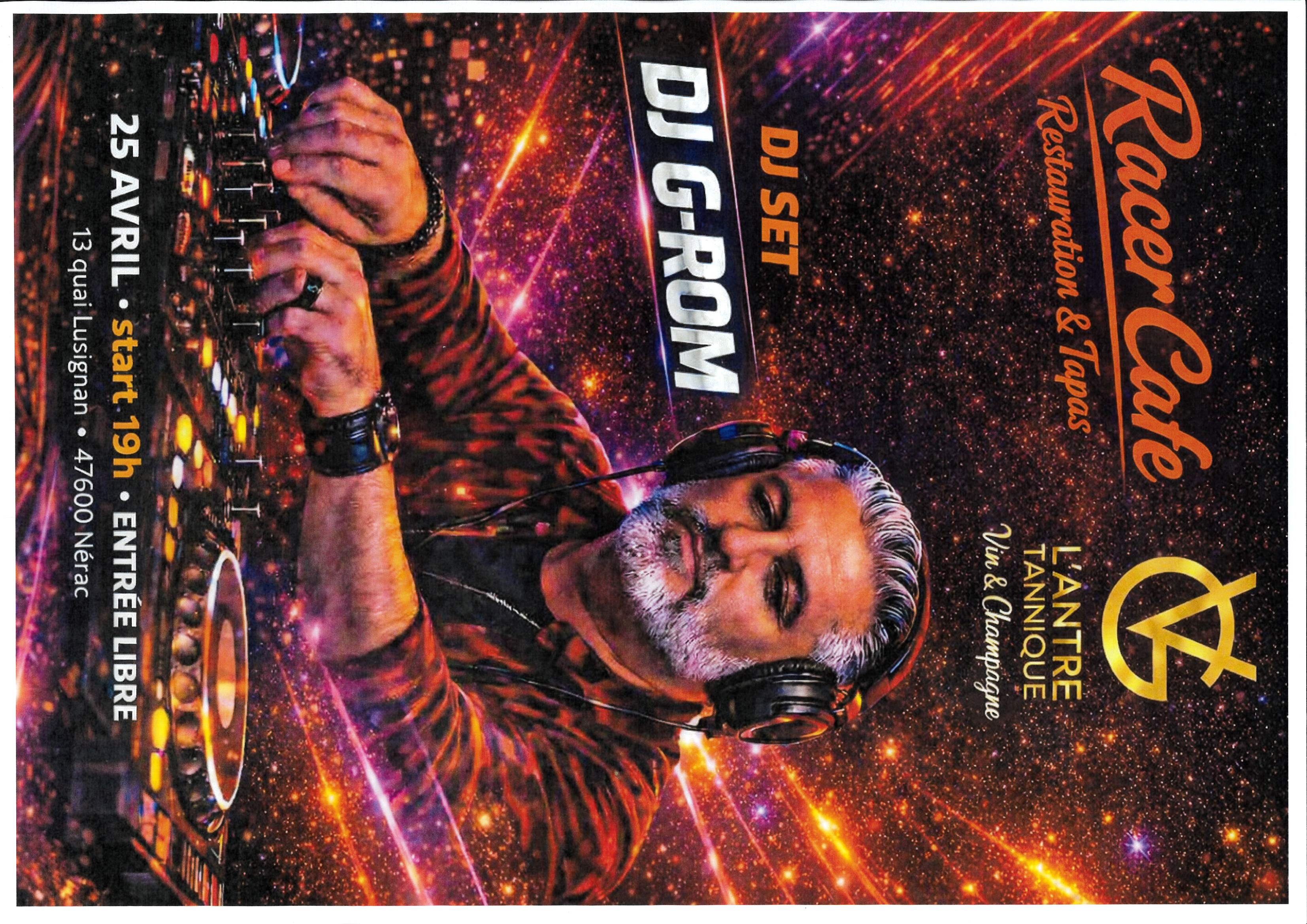 Racer café : soirée DJ — visuel événement