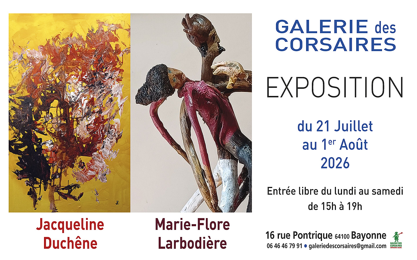 Exposition Jacqueline Duchêne et Marie-Flore Larbodière