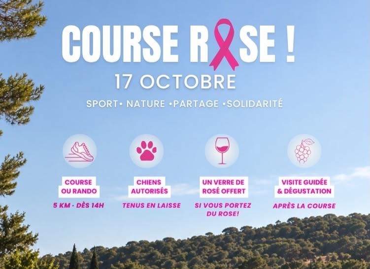 Course Rose pour Octobre Rose au Domaine du Grand Mayne