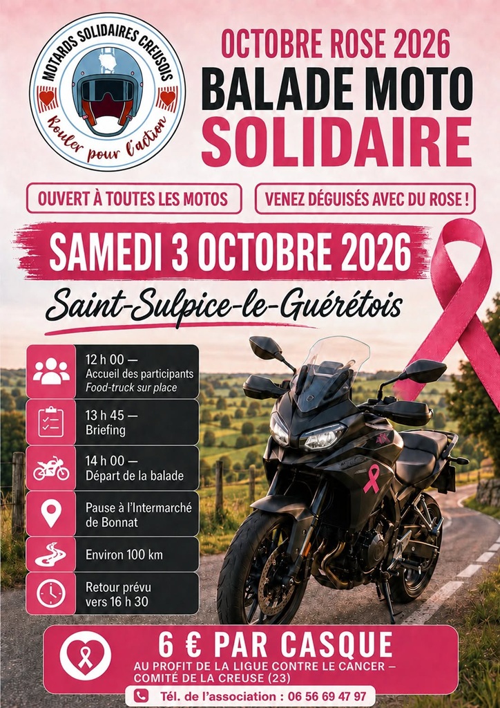 Octobre rose : balade moto solidaire