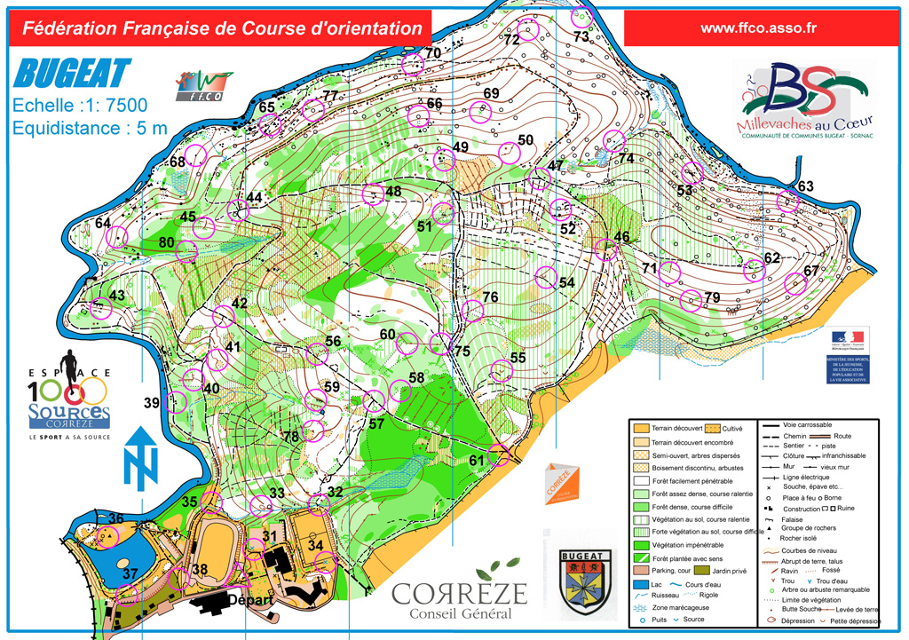 Parcours permanent d'orientation Bois de Chaleix, Bugeat