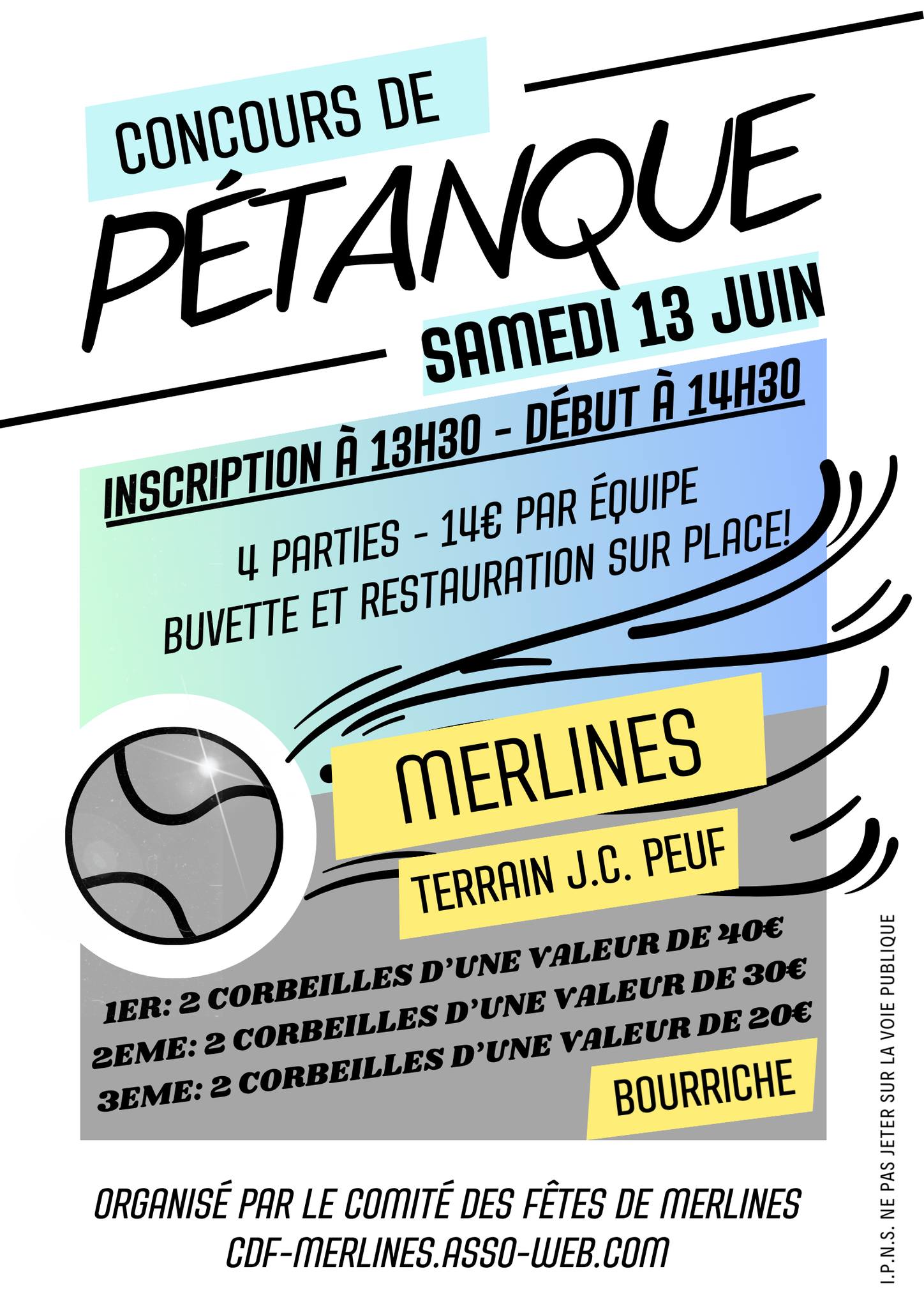 Concours de pétanque — visuel événement
