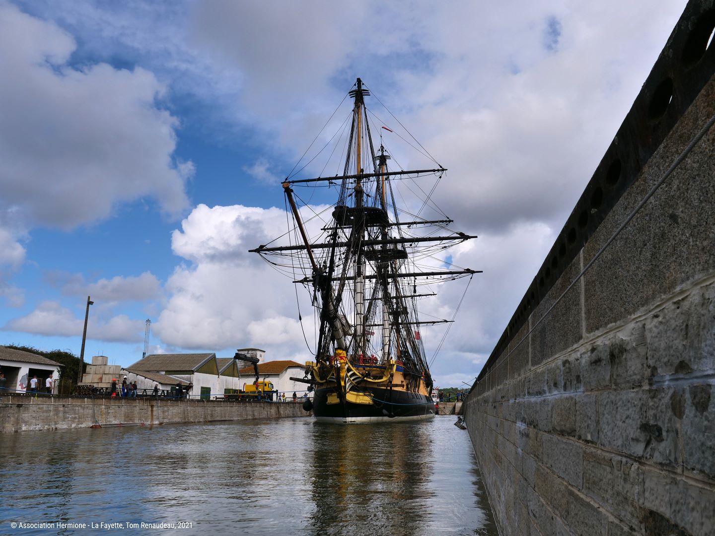 L'Hermione au port de Bayonne