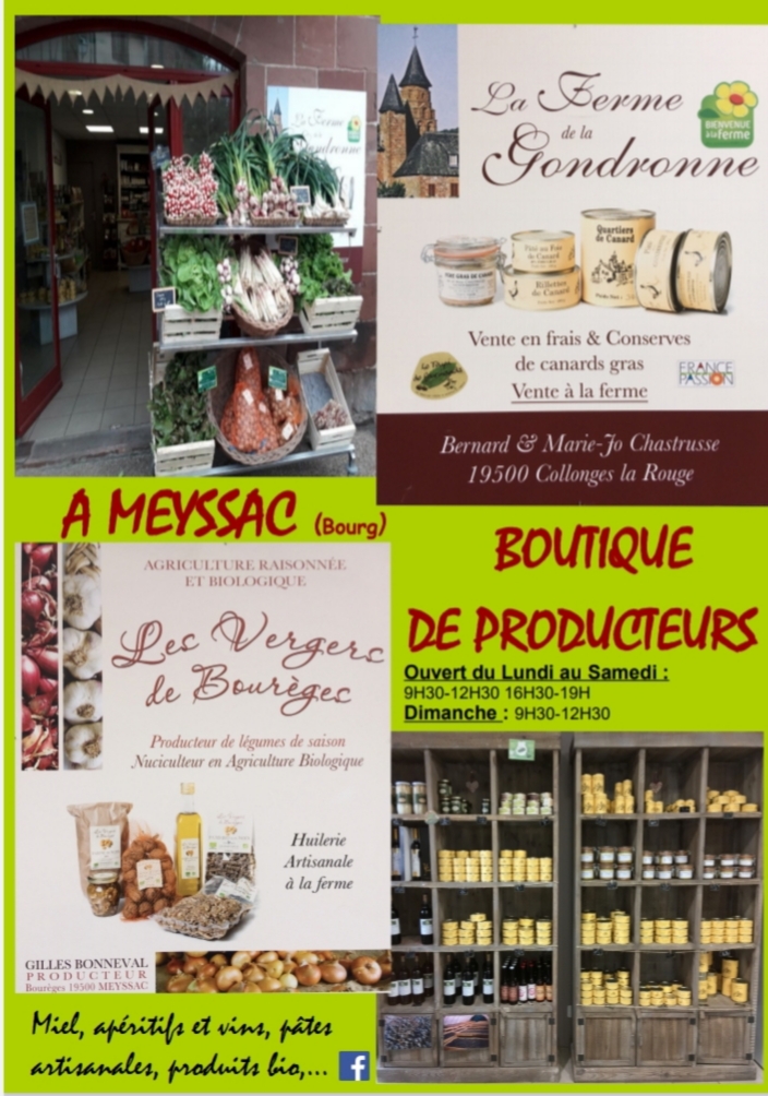 Boutique de Producteurs : Vergers de Bourège  et Ferme de la Gondronne