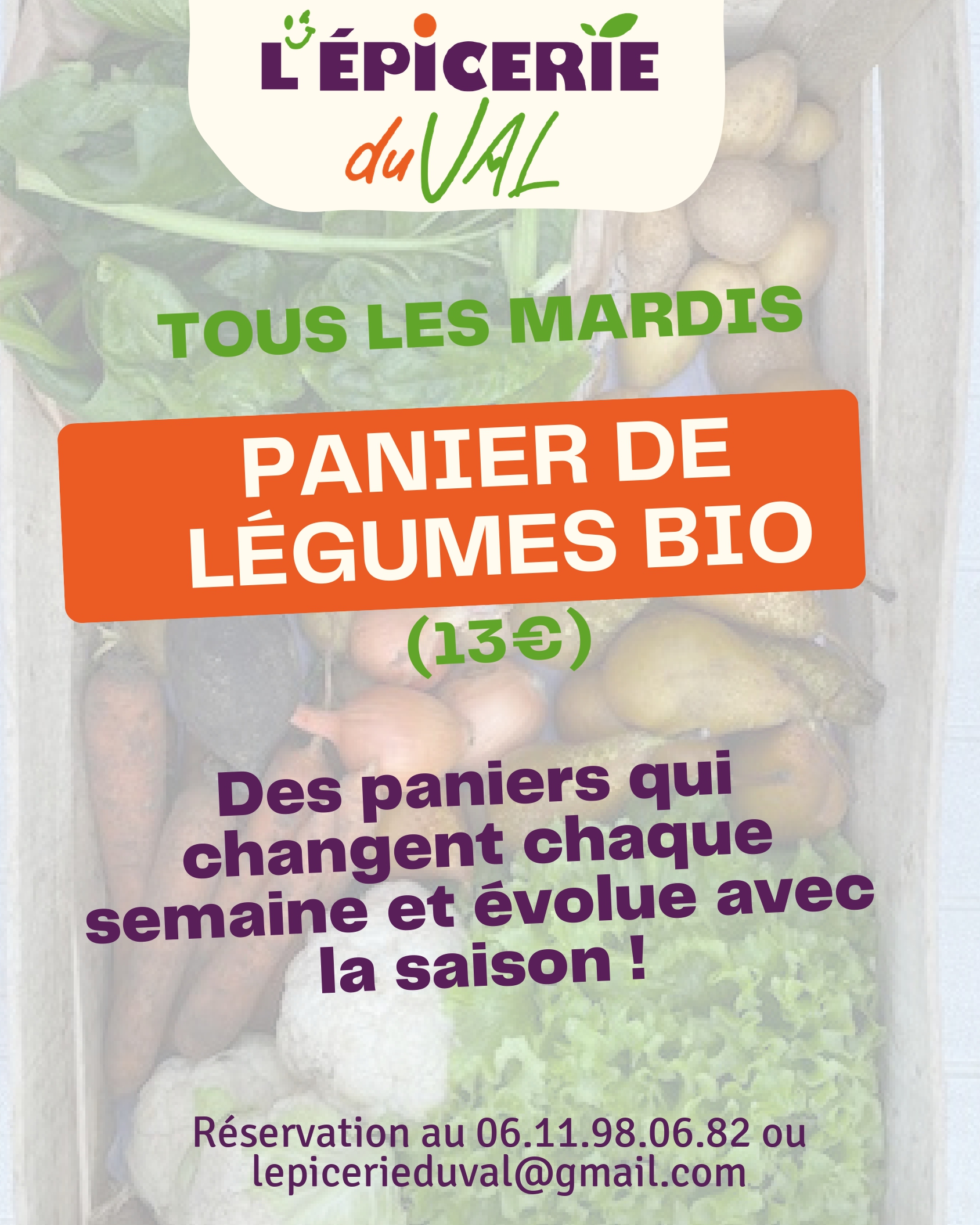Epicerie du Val : Paniers de légumes bio
