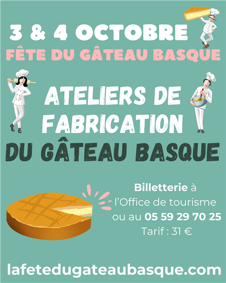 Ateliers de fabrication de gâteau basque