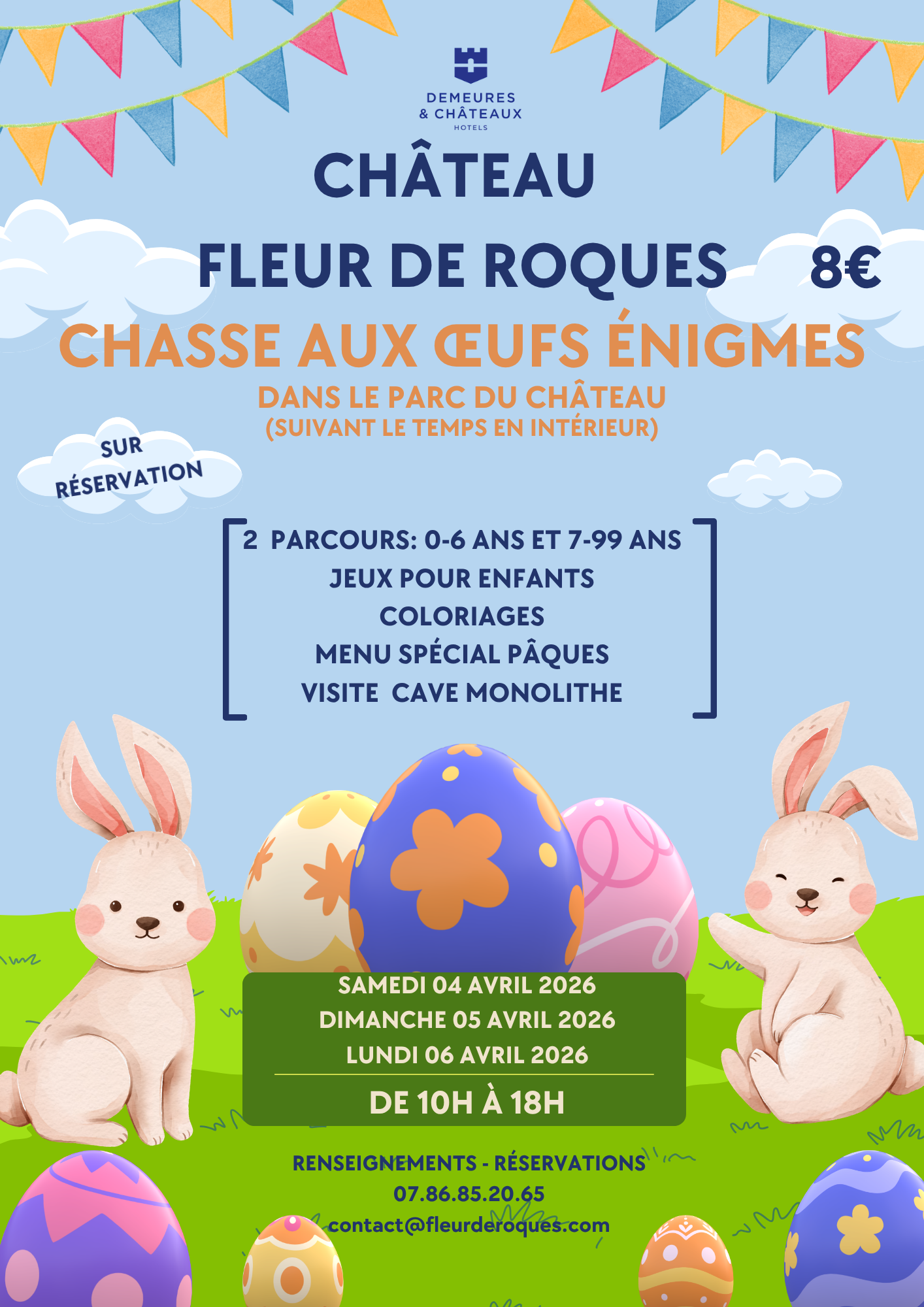Chasse aux oeufs et énigmes - Château Fleur De Roques