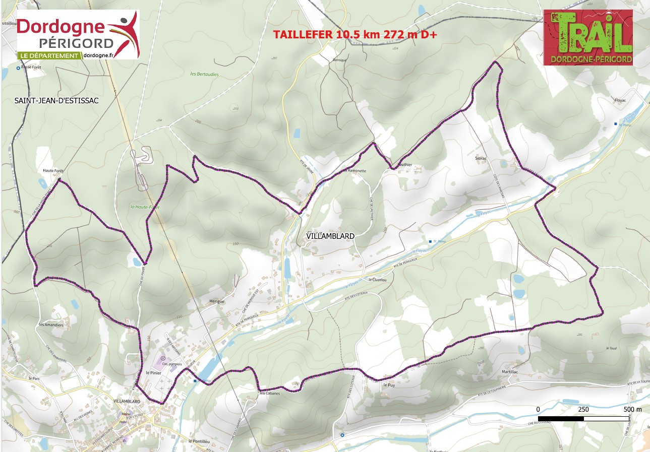 Trail de Villamblard- Parcours de Taillefer 10.5 km