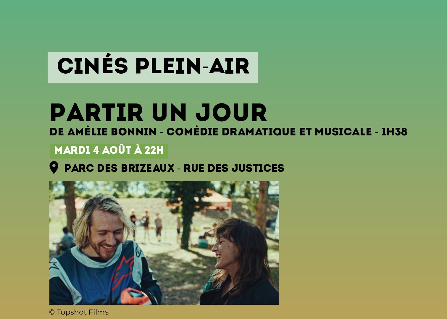 Cinéma en plein-air - Film "Partir un jour" à Niort