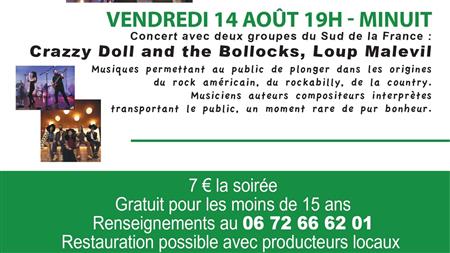 Concert : Crazzy Doll and the Bollocks, Loup Malevil