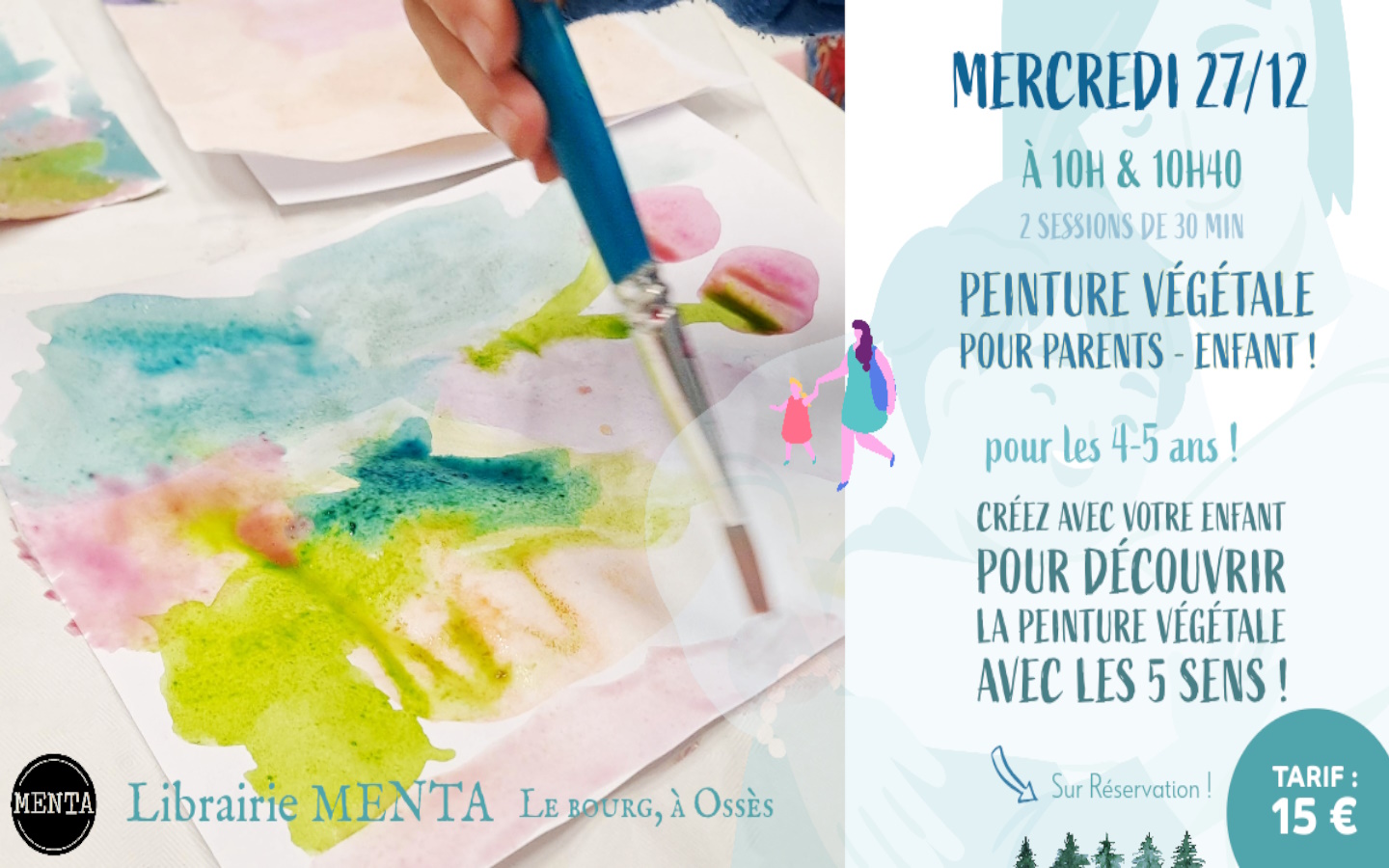 Atelier peinture végétale parents -enfant à OSSES (64)