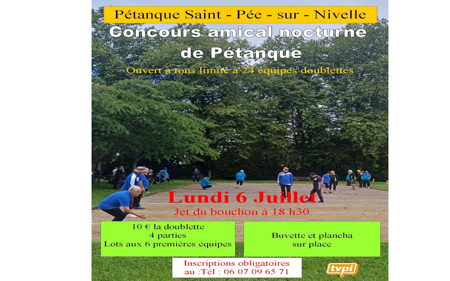 Pétanque : Concours amical nocturne de Pétanque