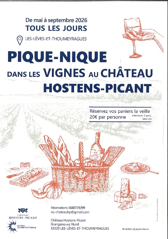 Pique-nique dans les vignes au Château Hostens-Picant, Les Lèves-et-Thoumeyragues - photo 5
