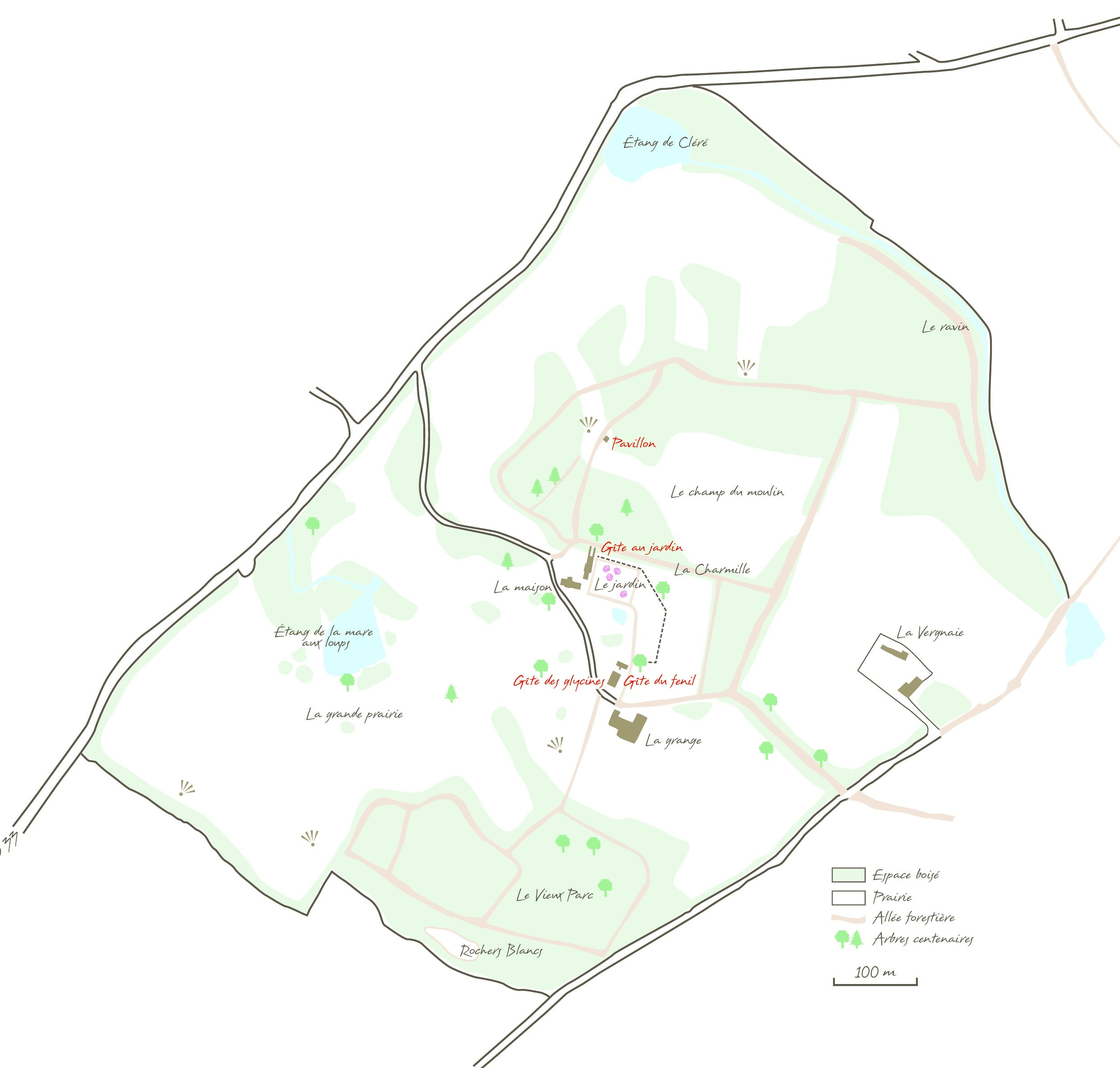 Gîte "Le Pavillon des Bois" - Domaine Les Roches Blanches, Le Pin