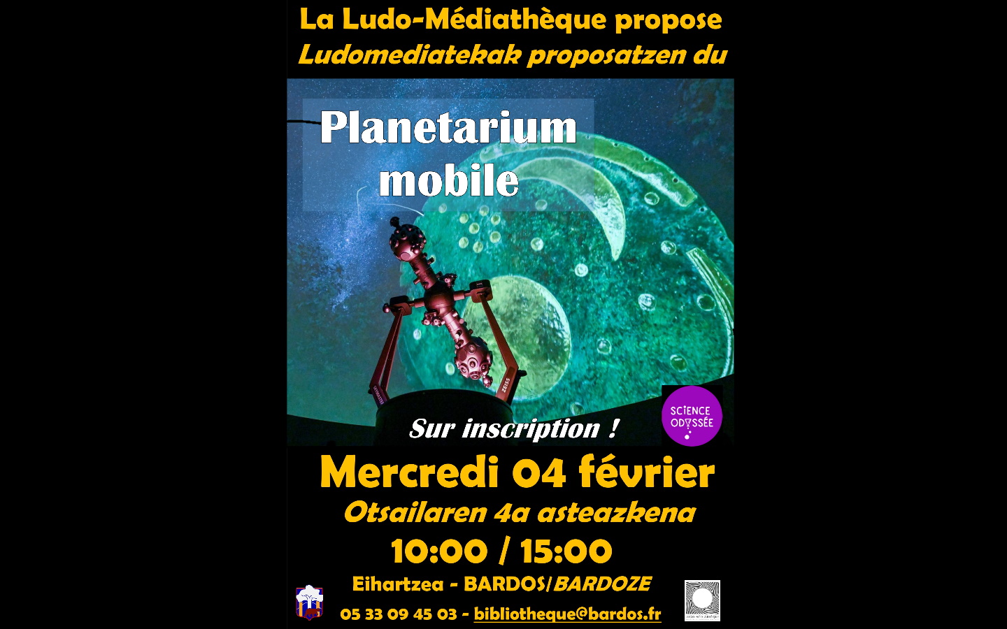 Atelier planétarium mobile