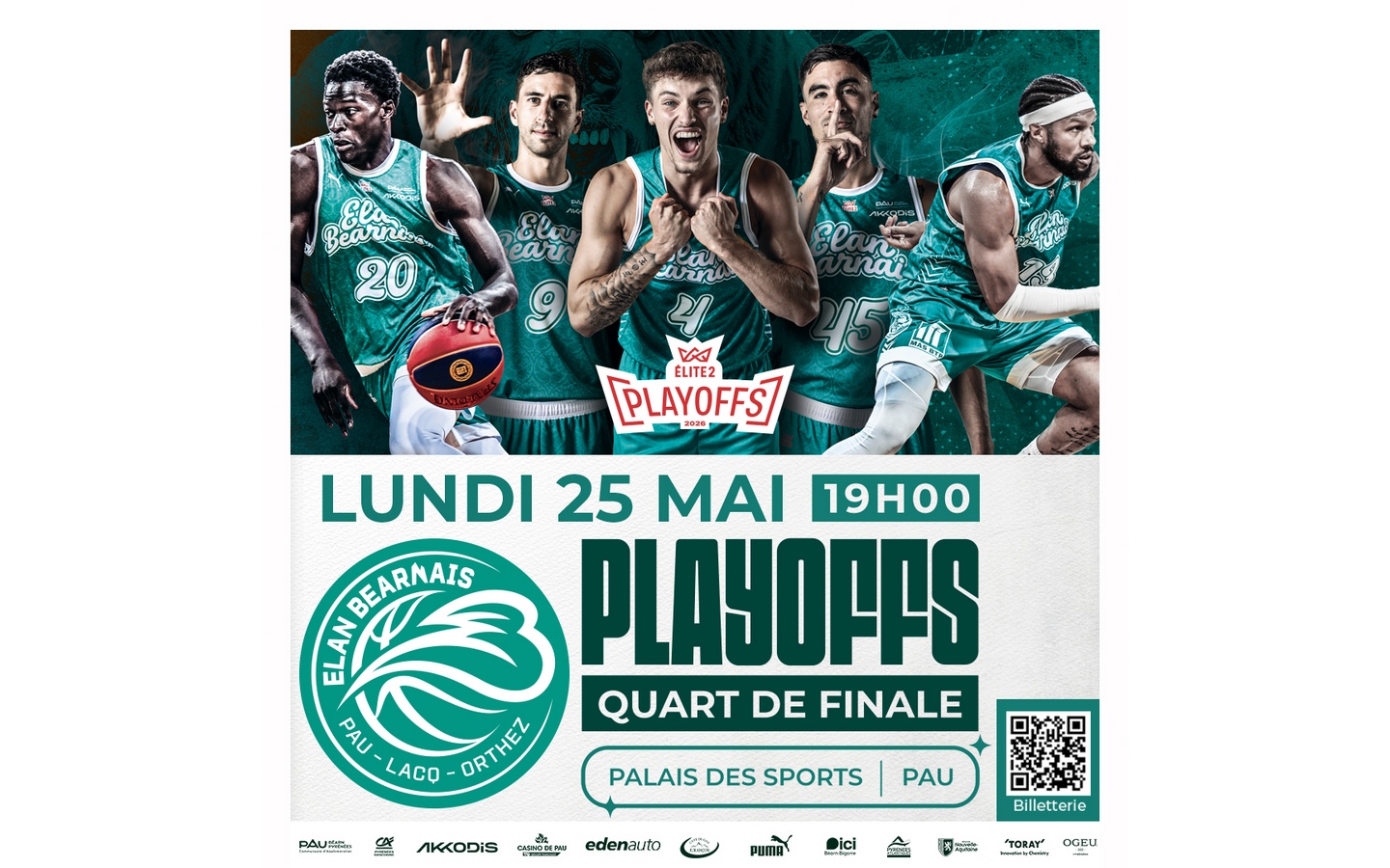 Play-Offs Elan Béarnais — visuel événement