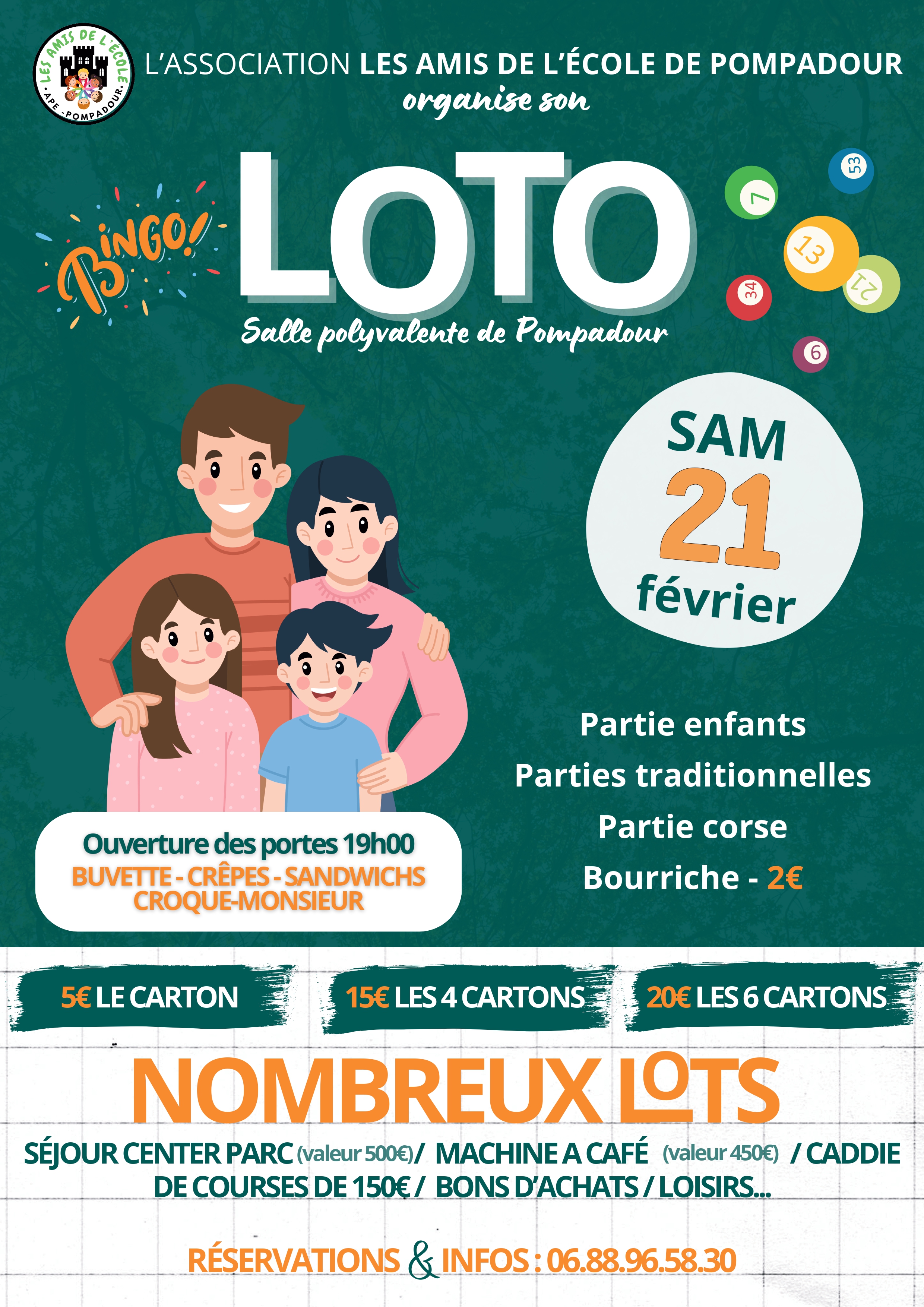 Loto des Amis de l'école de Pompadour