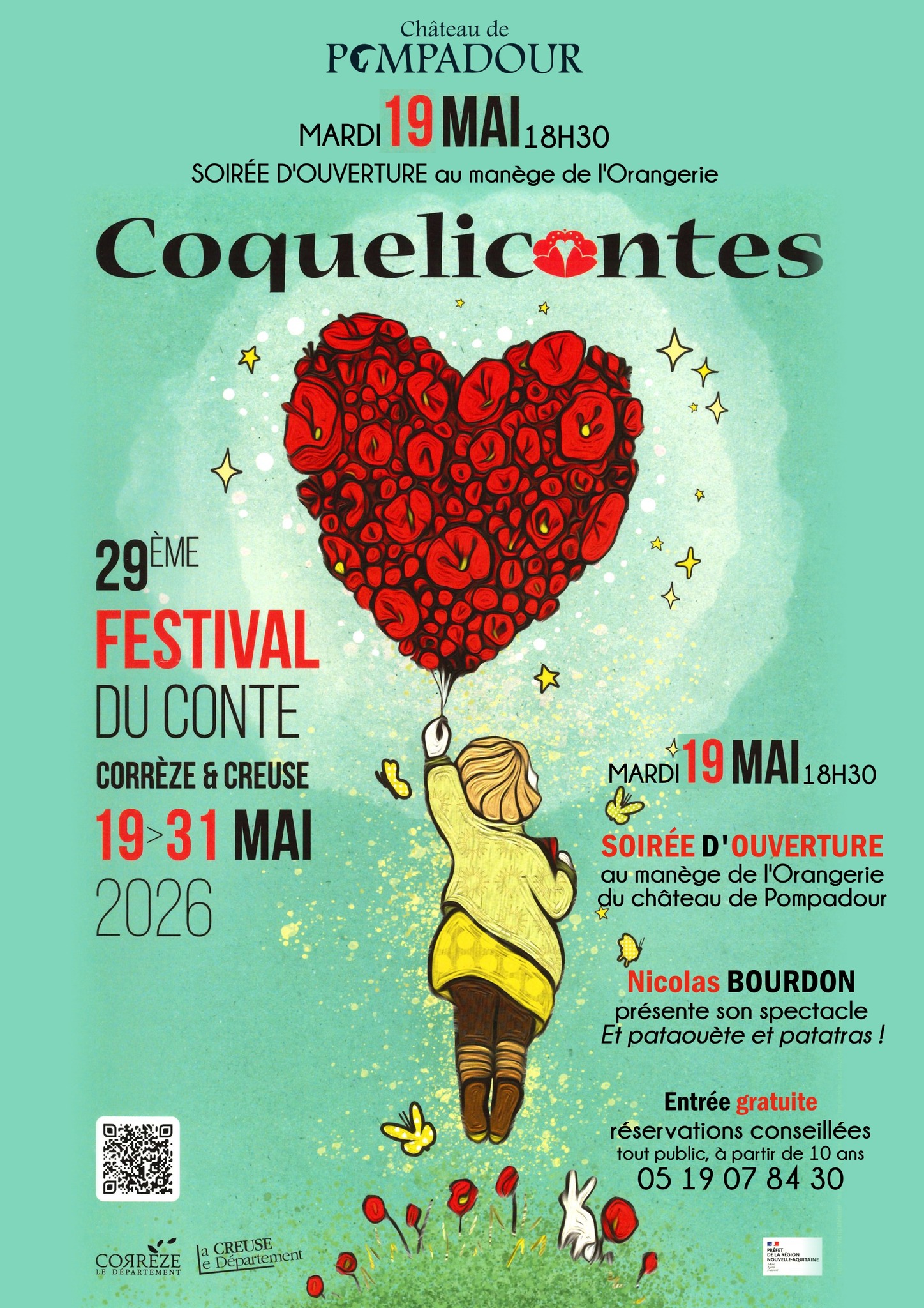 Coquelicontes : Soirée de lancement à Pompadour — visuel événement