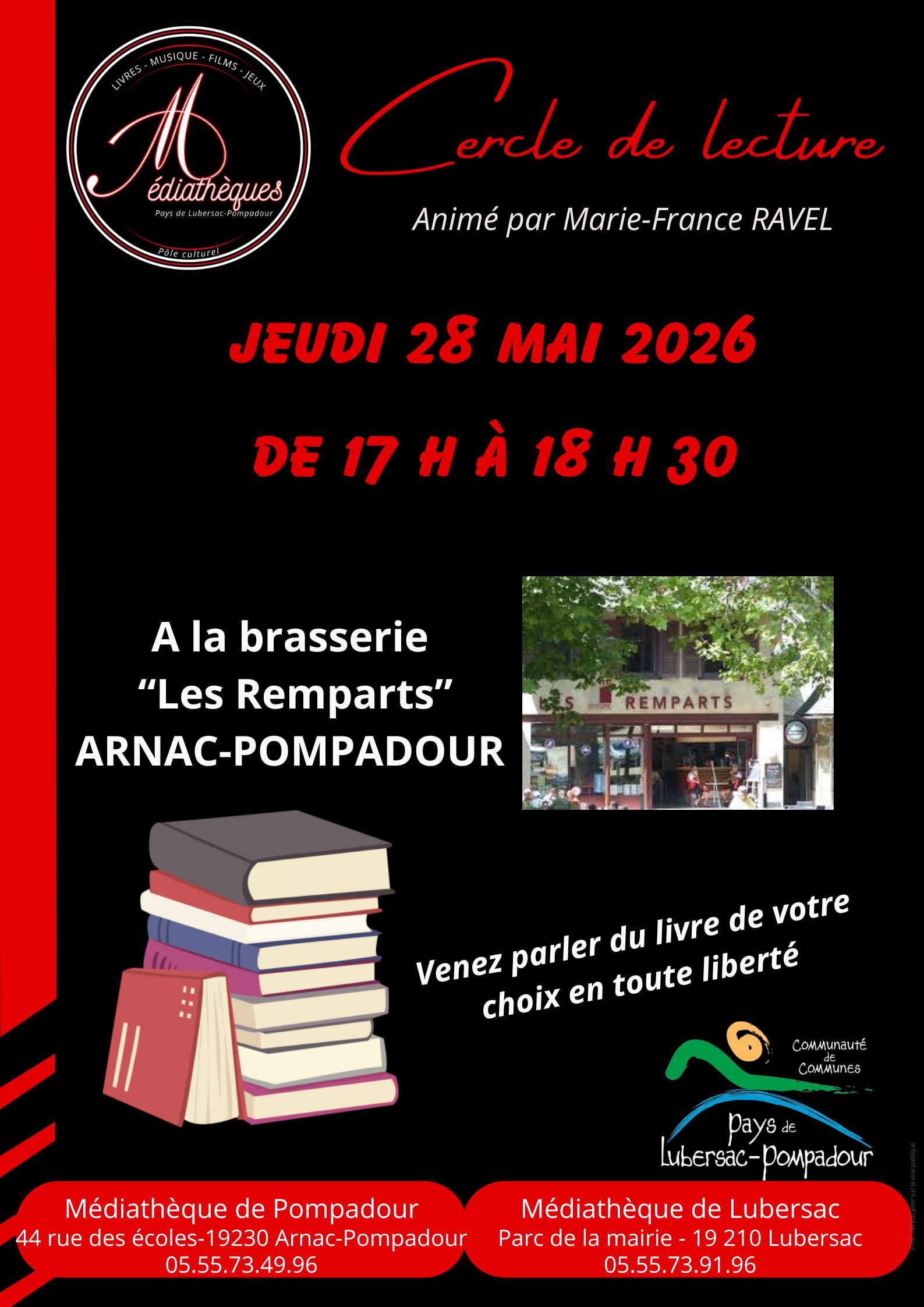 Cercle de lecture à la brasserie Les Remparts — visuel événement