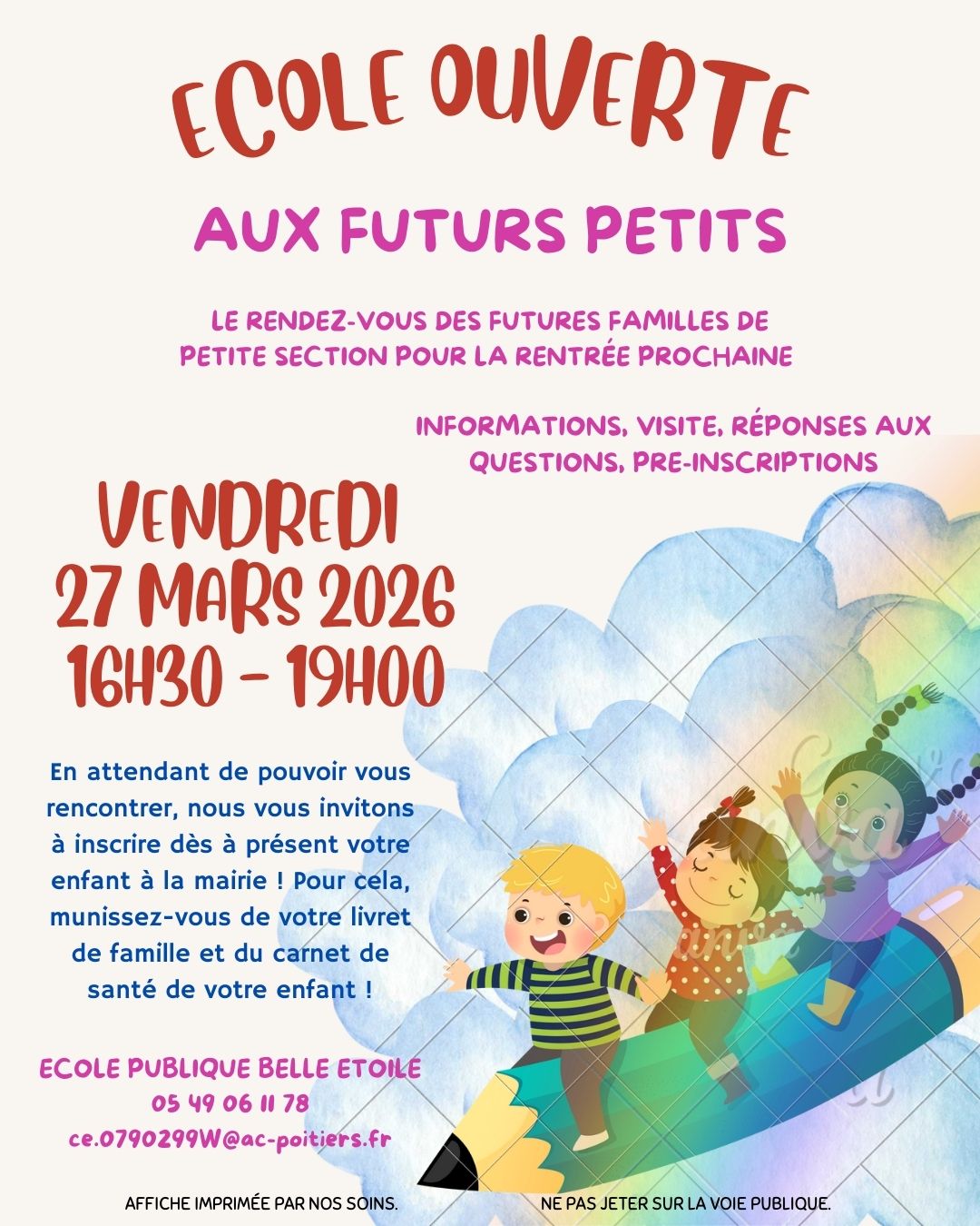 Ecole la Belle Etoile : porte ouverte