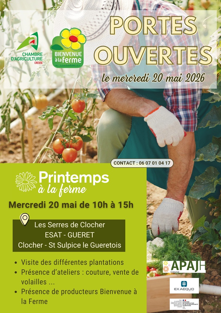 Printemps à la Ferme : Portes ouvertes des Serres duClocher — visuel événement