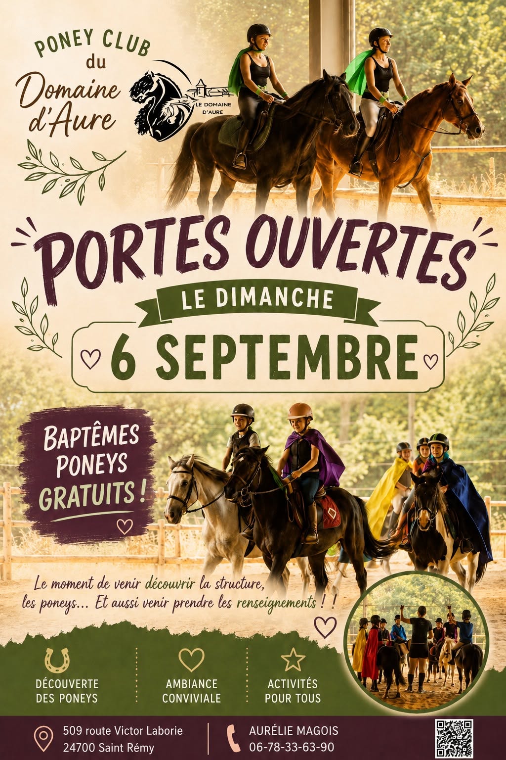 Portes ouvertes au Domaine d'Aure : poney club