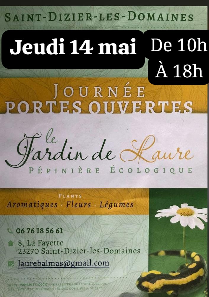Journée portes ouvertes " Le jardin de Laure " Pépinière écologique — visuel événement