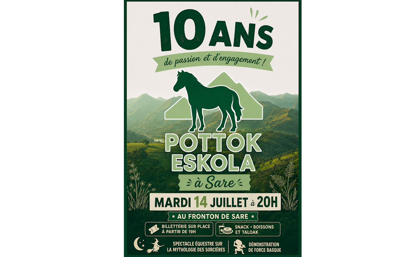 Spectacle force basque et démonstration Pottok