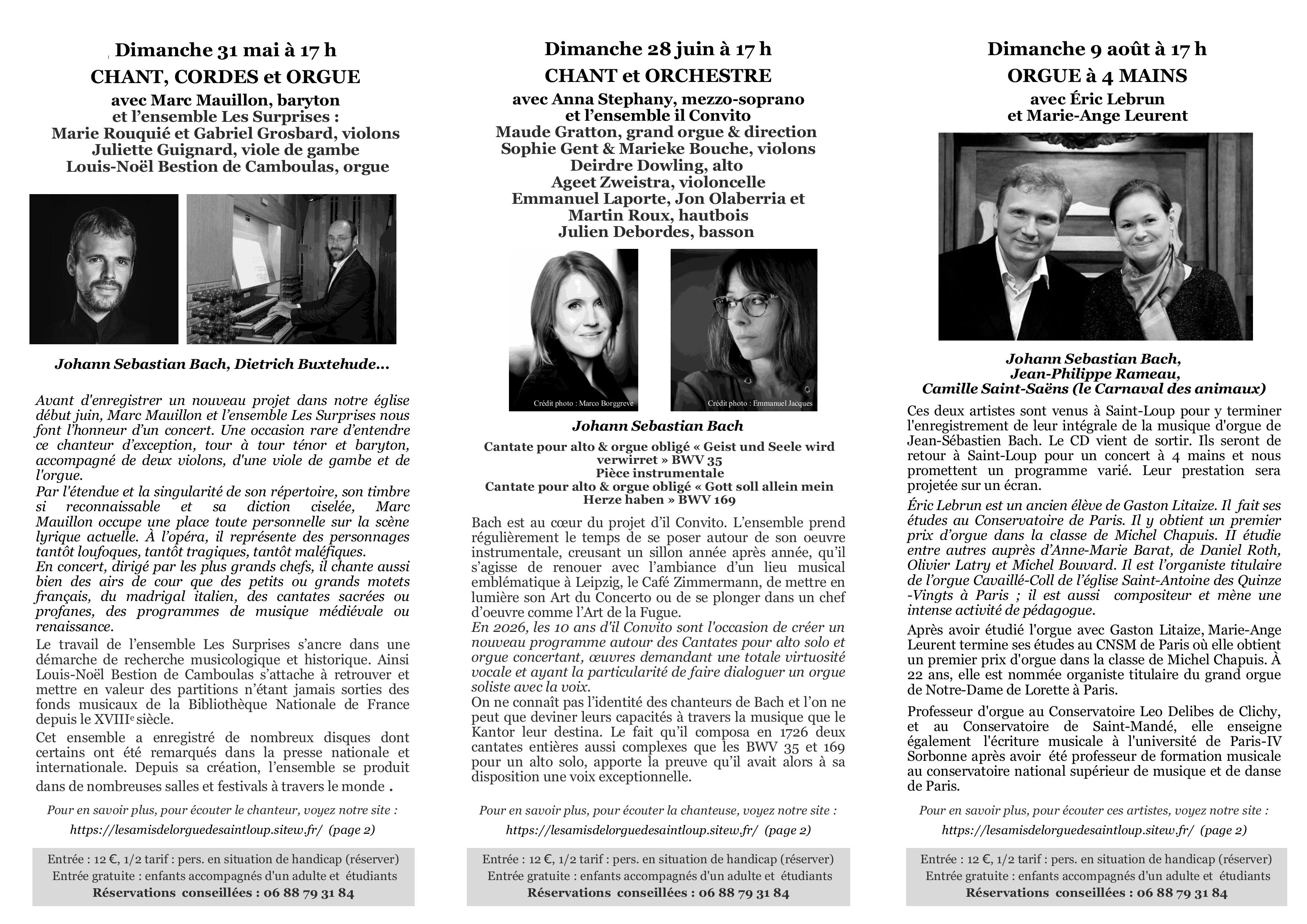 Concert Chant et Orchestre, Saint-Loup-Lamairé