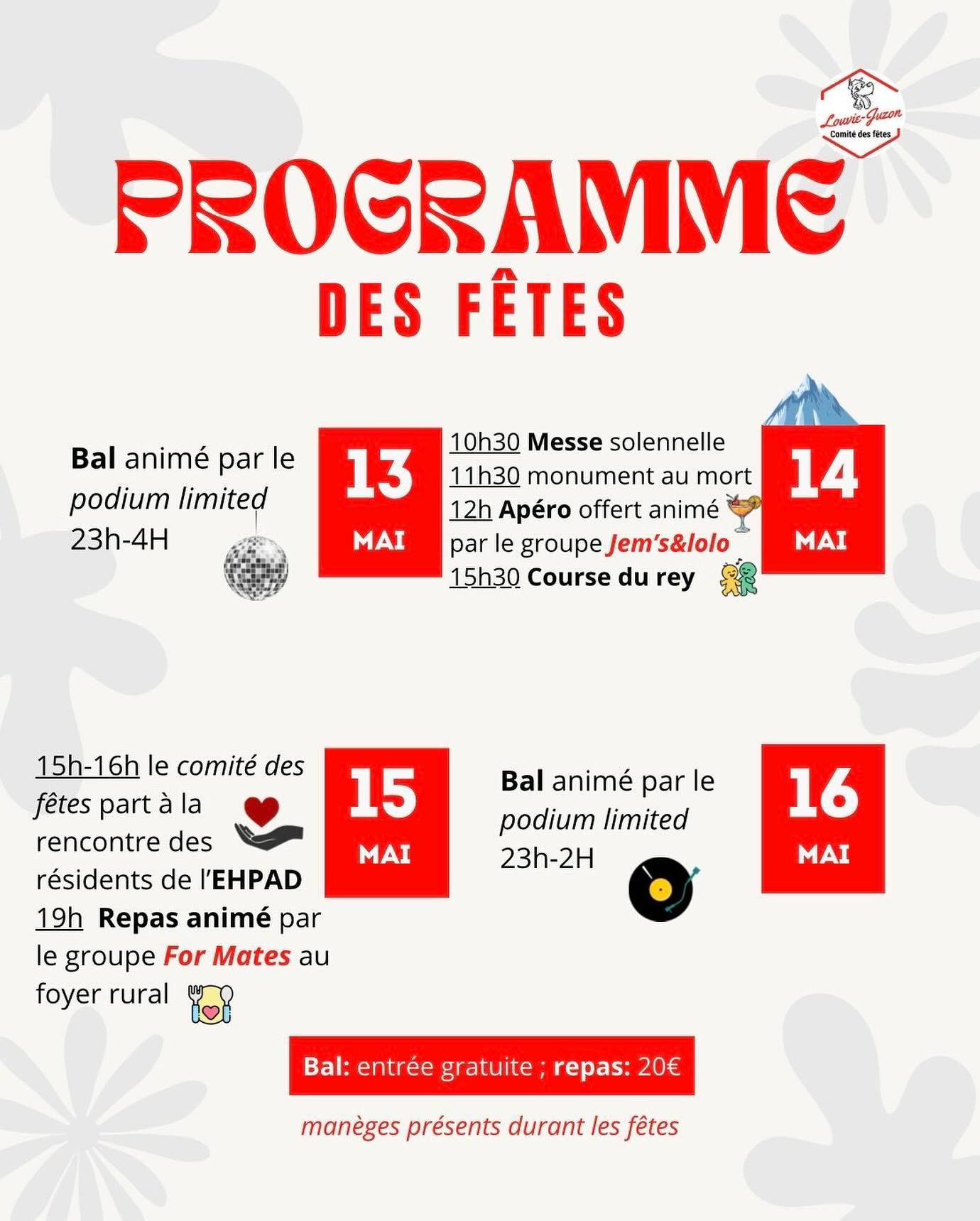 Fêtes de Louvie-Juzon : Bal — visuel événement