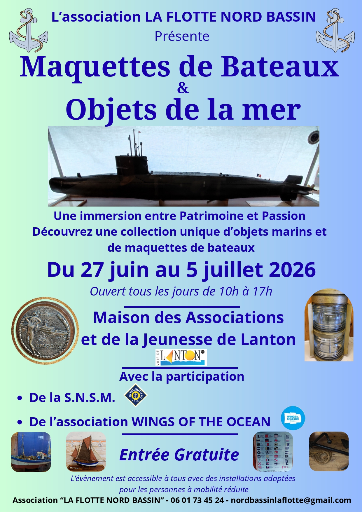 Exposition de maquettes de bateaux & objets de la mer — visuel événement