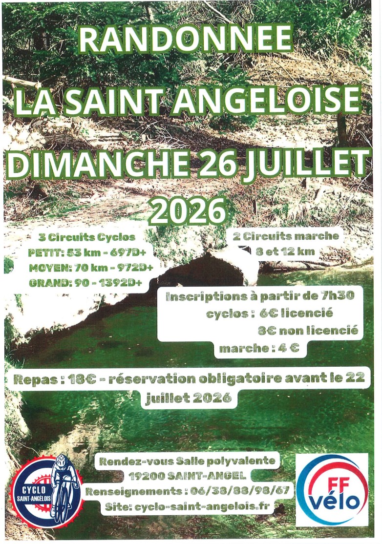 Randonnée La Saint-Angeloise — visuel événement